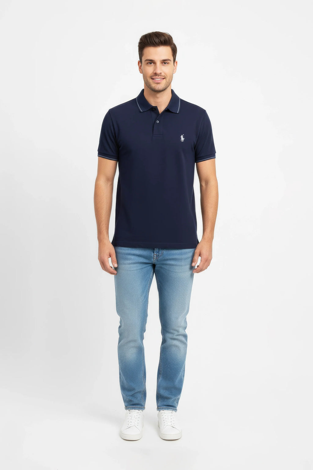 MEN PIQUE POLO - NAVY