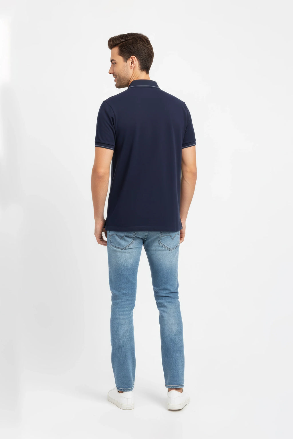 MEN PIQUE POLO - NAVY